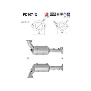 AS FD1071Q - Filtre à particules / à suie, échappement
