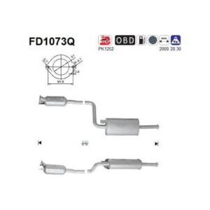 AS FD1073Q - Filtre à particules / à suie, échappement