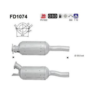 AS FD1074 - Filtre à particules / à suie, échappement