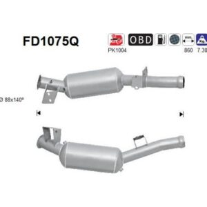 AS FD1075Q - Filtre à particules / à suie, échappement