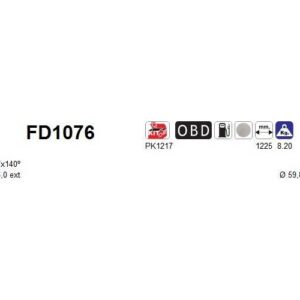 AS FD1076 - Filtre à particules / à suie, échappement
