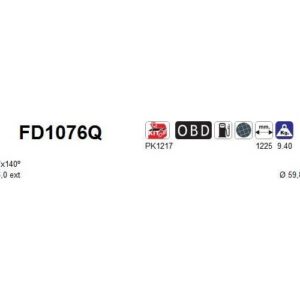 AS FD1076Q - Filtre à particules / à suie, échappement