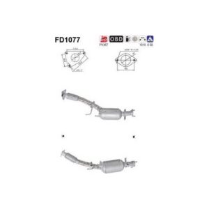 AS FD1077 - Filtre à particules / à suie, échappement
