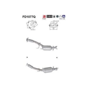 AS FD1077Q - Filtre à particules / à suie, échappement