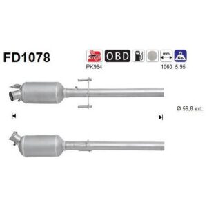 AS FD1078 - Filtre à particules / à suie, échappement