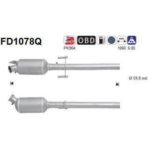 AS FD1078Q - Filtre à particules / à suie, échappement