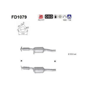 AS FD1079 - Filtre à particules / à suie, échappement
