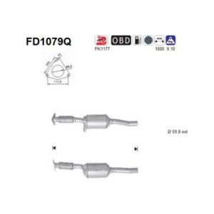 AS FD1079Q - Filtre à particules / à suie, échappement