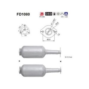 AS FD1080 - Filtre à particules / à suie, échappement