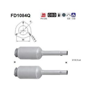 AS FD1084Q - Filtre à particules / à suie, échappement