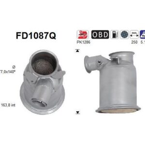 AS FD1087Q - Filtre à particules / à suie, échappement