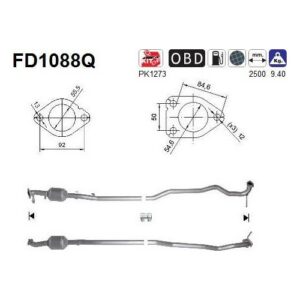 AS FD1088Q - Filtre à particules / à suie, échappement