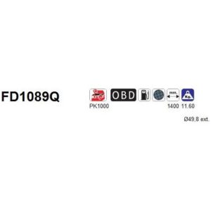 AS FD1089Q - Filtre à particules / à suie, échappement