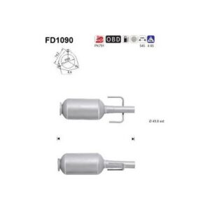 AS FD1090 - Filtre à particules / à suie, échappement