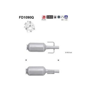 AS FD1090Q - Filtre à particules / à suie, échappement