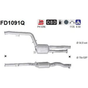 AS FD1091Q - Filtre à particules / à suie, échappement