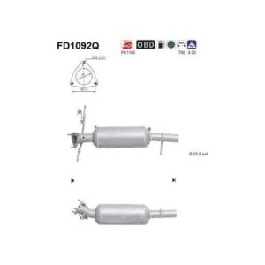 AS FD1092Q - Filtre à particules / à suie, échappement