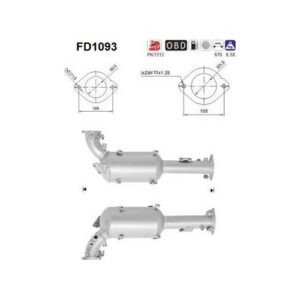 AS FD1093 - Filtre à particules / à suie, échappement