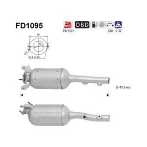 AS FD1095 - Filtre à particules / à suie, échappement
