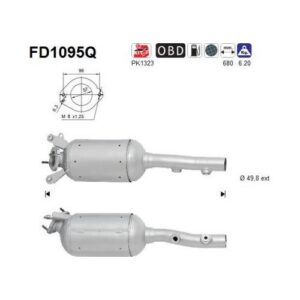 AS FD1095Q - Filtre à particules / à suie, échappement