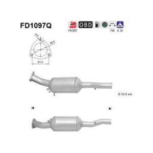 AS FD1097Q - Filtre à particules / à suie, échappement