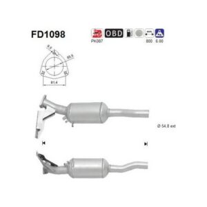 AS FD1098 - Filtre à particules / à suie, échappement