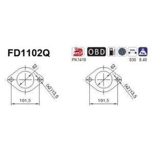 AS FD1102Q - Filtre à particules / à suie, échappement