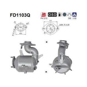 AS FD1103Q - Filtre à particules / à suie, échappement