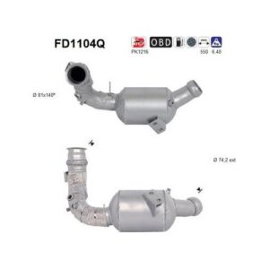 AS FD1104Q - Filtre à particules / à suie, échappement