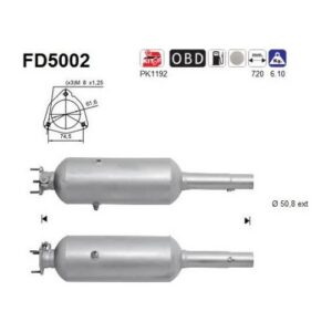 AS FD5002 - Filtre à particules / à suie, échappement