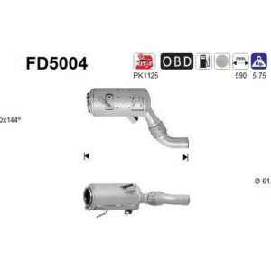 AS FD5004 - Filtre à particules / à suie, échappement