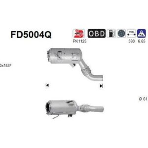 AS FD5004Q - Filtre à particules / à suie, échappement