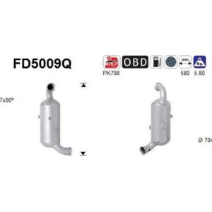 AS FD5009Q - Filtre à particules / à suie, échappement
