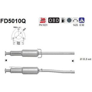 AS FD5010Q - Filtre à particules / à suie, échappement