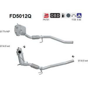 AS FD5012Q - Filtre à particules / à suie, échappement