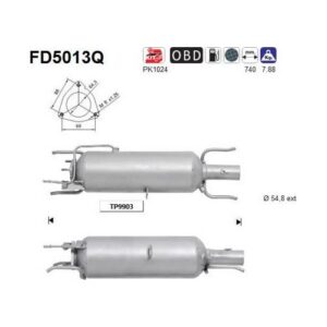 AS FD5013Q - Filtre à particules / à suie, échappement