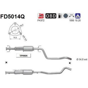 AS FD5014Q - Filtre à particules / à suie, échappement