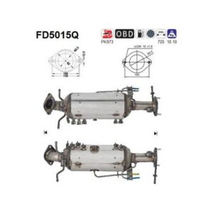 AS FD5015Q - Filtre à particules / à suie, échappement