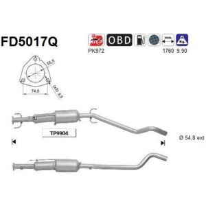 AS FD5017Q - Filtre à particules / à suie, échappement