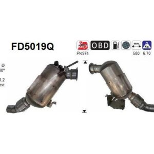 AS FD5019Q - Filtre à particules / à suie, échappement
