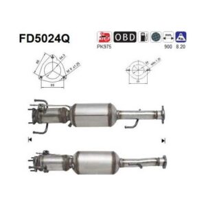 AS FD5024Q - Filtre à particules / à suie, échappement