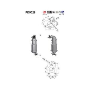 AS FD5028 - Filtre à particules / à suie, échappement