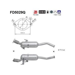 AS FD5029Q - Filtre à particules / à suie, échappement