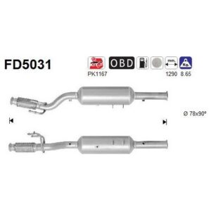 AS FD5031 - Filtre à particules / à suie, échappement