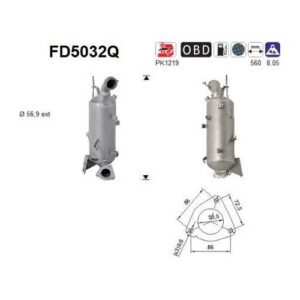 AS FD5032Q - Filtre à particules / à suie, échappement