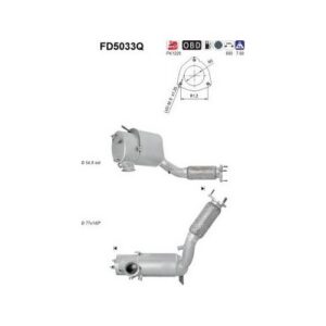 AS FD5033Q - Filtre à particules / à suie, échappement