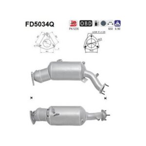 AS FD5034Q - Filtre à particules / à suie, échappement