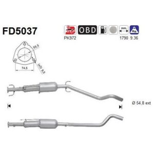 AS FD5037 - Filtre à particules / à suie, échappement