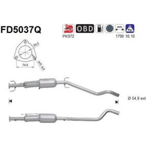 AS FD5037Q - Filtre à particules / à suie, échappement