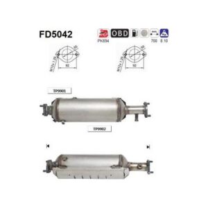 AS FD5042 - Filtre à particules / à suie, échappement